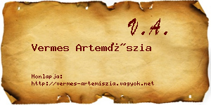 Vermes Artemíszia névjegykártya